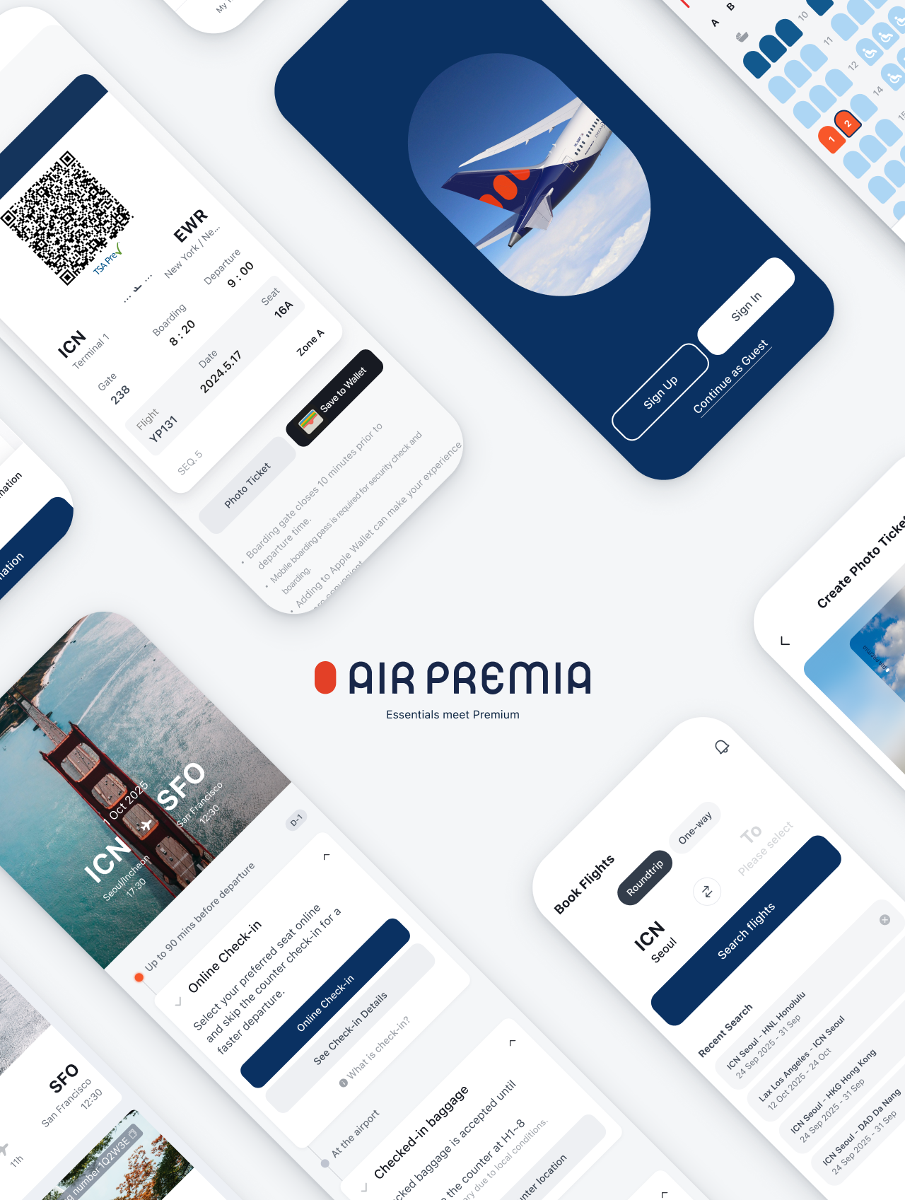 Air Premia App — final product overview